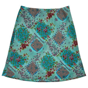 Y2K Floral Print Low Rise Skirt